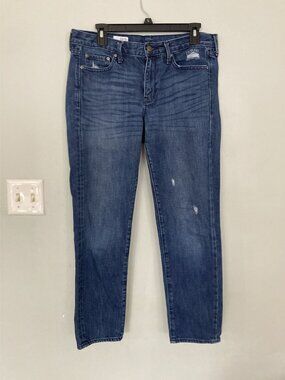 Gap 1969 Sexy Boyfriend Women’s Jeans Size 28/6R Medium Wash Distressed Denim